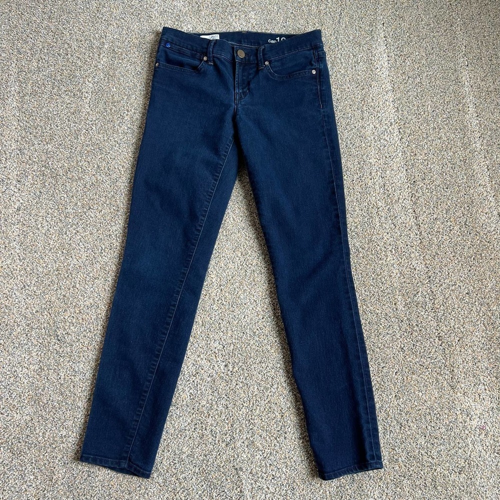 GAP Legging Jeans Low Rise Skinny Leg Dark Wash Stretch Denim Women's 26/2
